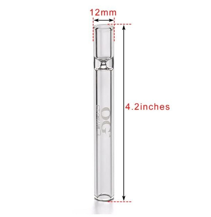 5 Pack (Pink) OG Chillum 4” One Hitters - USA Made Premium Glass Smoking Pipe