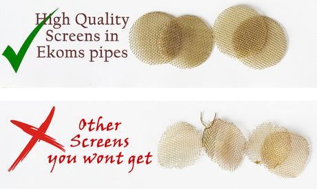 3 Pipe Set Premium Wood Hand Carved Smoking Pipes, with Easy Top Grinder L3GABLN