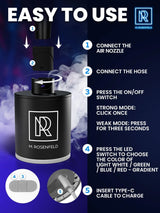 ELECTRIC HOOKAH AIR PUMP WITH 1300MAH RECHARGEABLE BATTERY & LED LIGHT