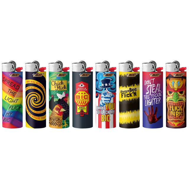 BIC Special Edition Flick My BIC Series Lighters, 8-Count