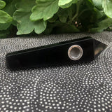 Natural Quartz Smoking Pipe Crystal Point Wand Stone Rock Obelisk Healing 1Pc