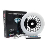 HOOKAH LED RING LIGHT RECHARGEABLE RGB COLORFUL SHISHA LAMP WITH GRID BUCKLE