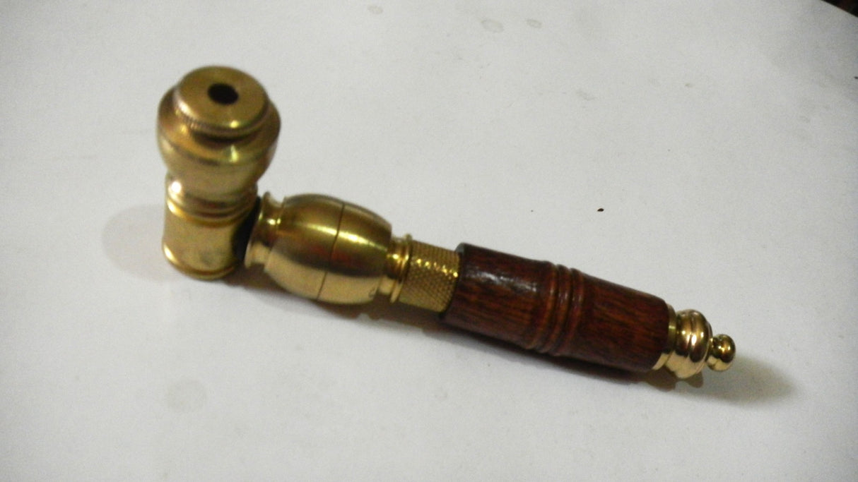 Metal Tobacco Chamber Smoking Pipe Genuine USA Brass Long Pipe Bowl