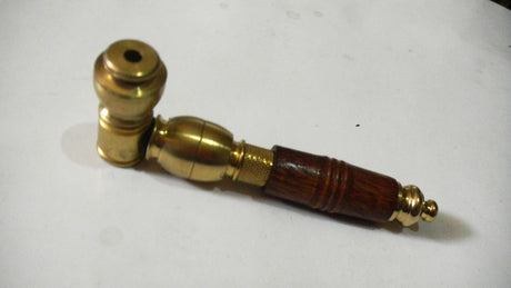 Metal Tobacco Chamber Smoking Pipe Genuine USA Brass Long Pipe Bowl