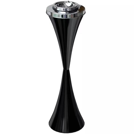 24 In. H Standing Outdoor Ashtray with Lid, Detachable Ashtray Stand