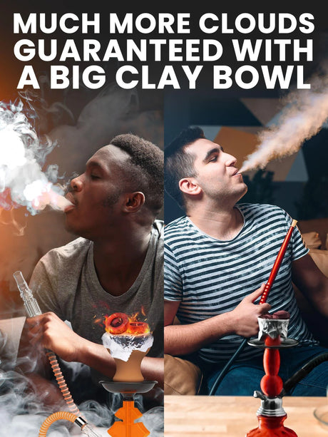 ORANGE HOOKAH SET 2 HOSE HOOKAH LILONE 12” ORANGE MINI HOOKAH COMBO KIT