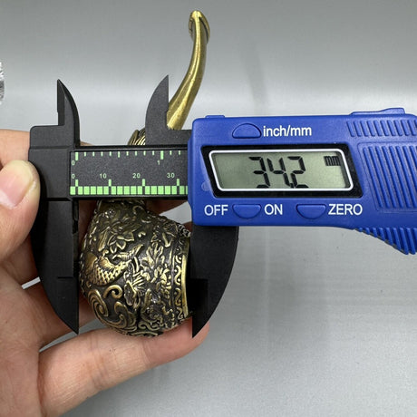 4.8"Collect China Brass Animal Carp Carving Flowers Dry Tobacco Bag Tobacco Pipe