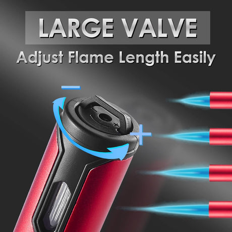 2 Pack Butane Torch Lighter, 6-Inch Refillable Pen Lighter Adjustable Jet Flame