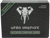 Box of 40 White Elephant 9Mm Active Charcoal Pipe & RYO Cigarette Filters - 3406