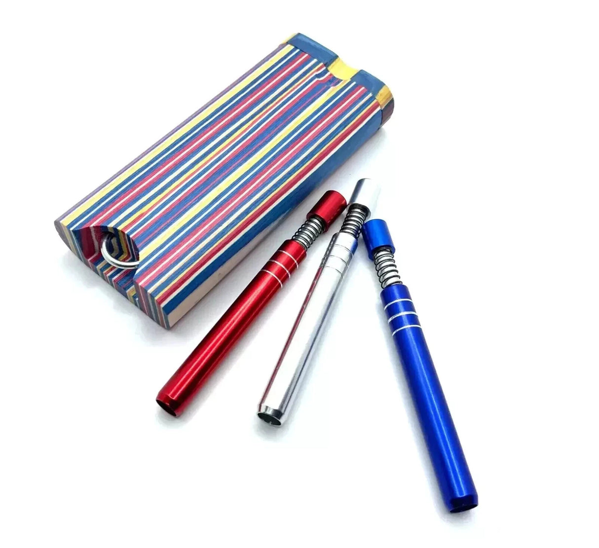 New Wooden Dugout Pipe Self Cleaning Metal Bat Poker Smoking Pipe One Hitter Kit