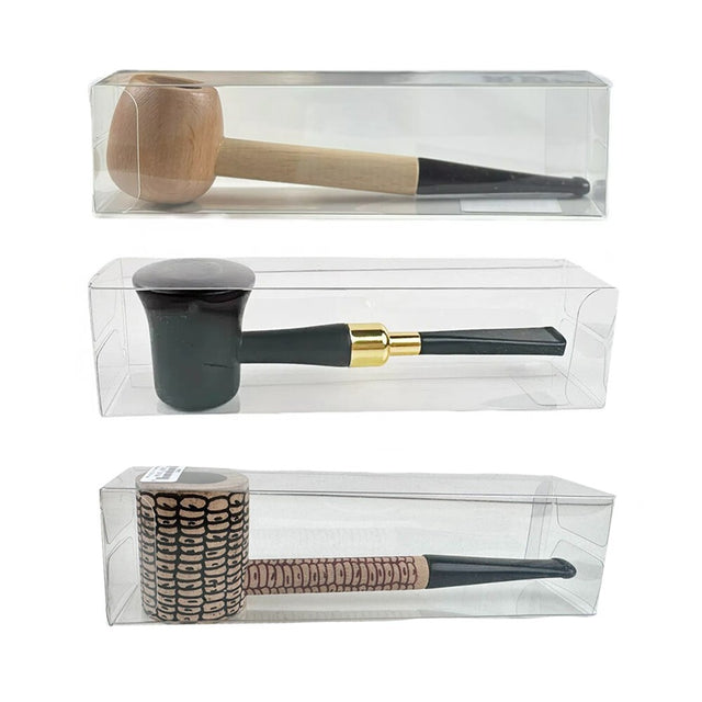 3 Durable Wooden Wood Smoking Pipe Tobacco Cigarettes Cigar Pipes Enchase Gift 3