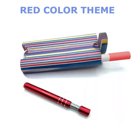 New Wooden Dugout Pipe Self Cleaning Metal Bat Poker Smoking Pipe One Hitter Kit