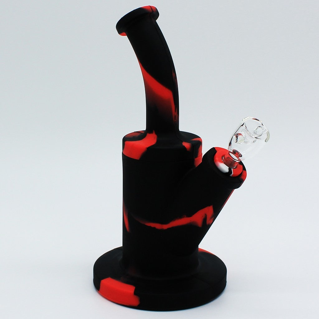 Silicone Rig Smoking Water Pipe Tobacco with 14Mm Glass Bowl