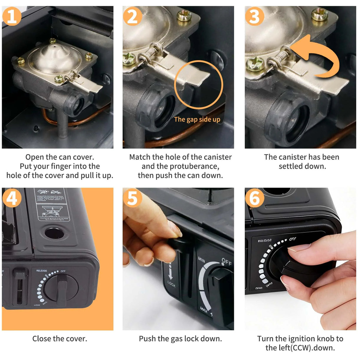 PINKSHEEP SINGLE-BURNER PORTABLE BUTANE GAS STOVE FOR CAMPING