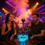 Hookah Set 2 Hose Hookahs Shisha with Everything Modern Cube Hookahs Acrylic Hoo