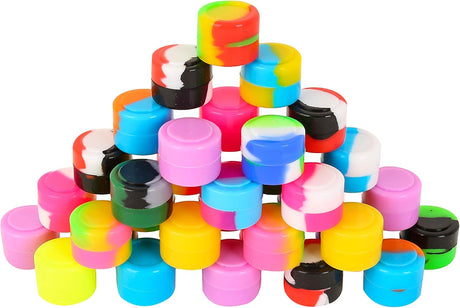2ML 100Pcs Silicone Containers Non-Stick Containers Multi Use Storage Jars Assor