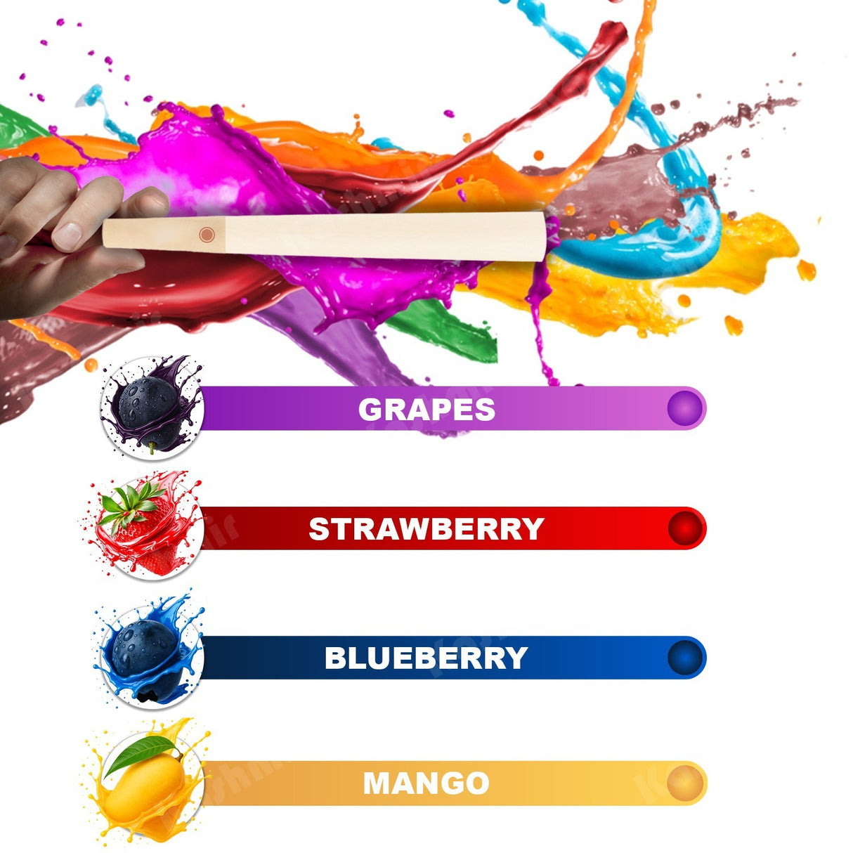 Kashmir Pre Rolled Cones King Size Strawberry Flavored Rolling Paper Cones 50 Ct