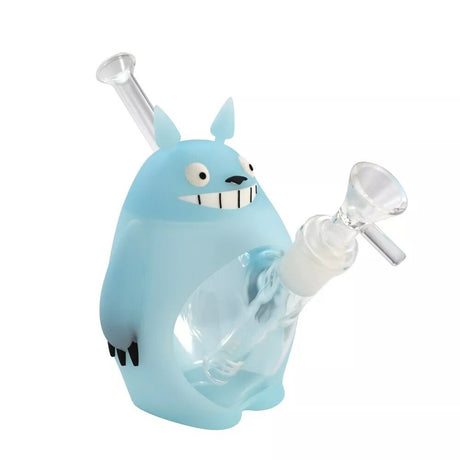 6" Silicone & Glass Bong Water Pipe Hookah Bubbler W/ Bowl Random Color