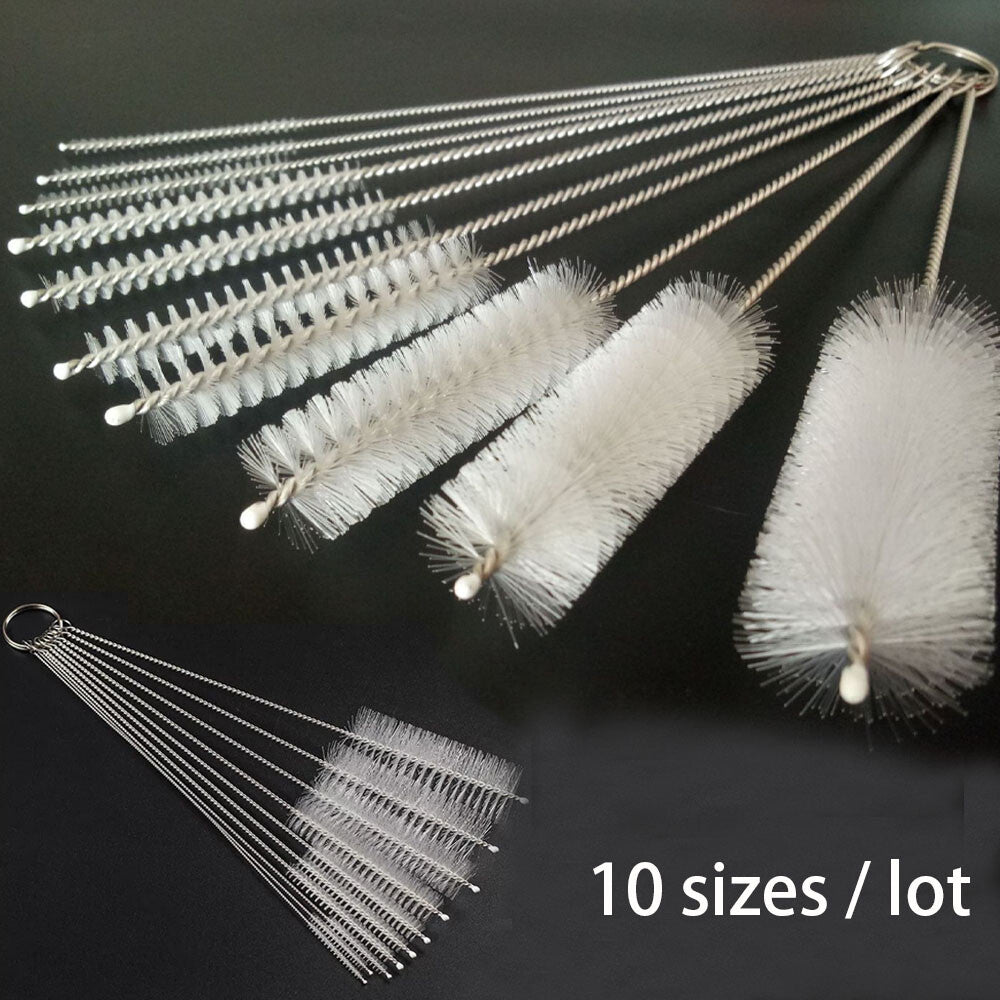 10Pcs Pipe Cleaners Brush Smoking / Tobacco Pipe Cleaning Tools White 10 Sizes