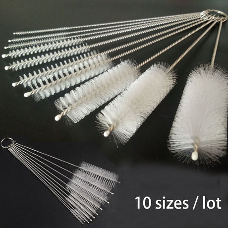 10Pcs Pipe Cleaners Brush Smoking / Tobacco Pipe Cleaning Tools White 10 Sizes