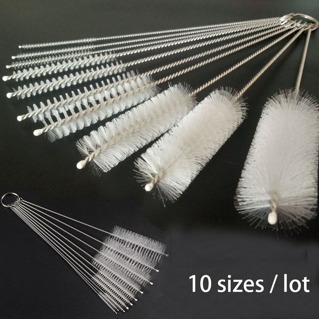 10Pcs Pipe Cleaners Brush Smoking / Tobacco Pipe Cleaning Tools White 10 Sizes