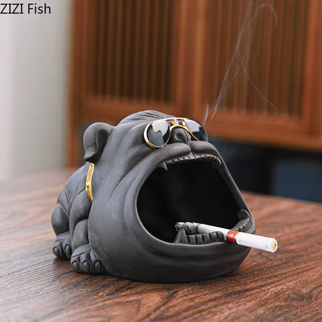 Cartoon Cow Ashtray anti Fly Ash Car Cigar Ashtray Home Living Room Large Capacity Ceramic Ashtray Creative Home Decoration