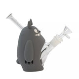 6" Silicone & Glass Bong Water Pipe Hookah Bubbler W/ Bowl Random Color
