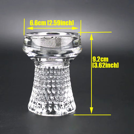 GLASS HOOKAH BOWL WITH NET SHISHA HOOKAH HEAD ACCESSORY