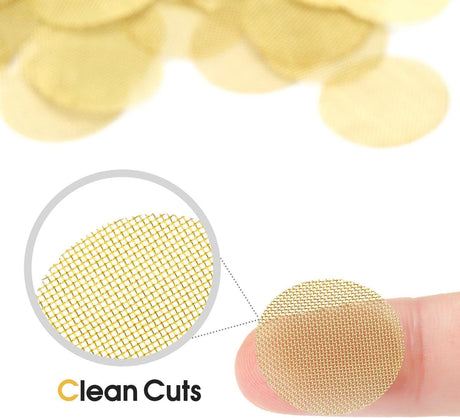 200Pcs Brass Pipe Screens 3/4" Heavy Duty High-Quality round Filter Mesh Gold US