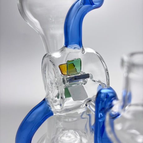 9Inch Glass Recycler Bong Windmill Spin Water Pipe Tornado Percolator Bubbler