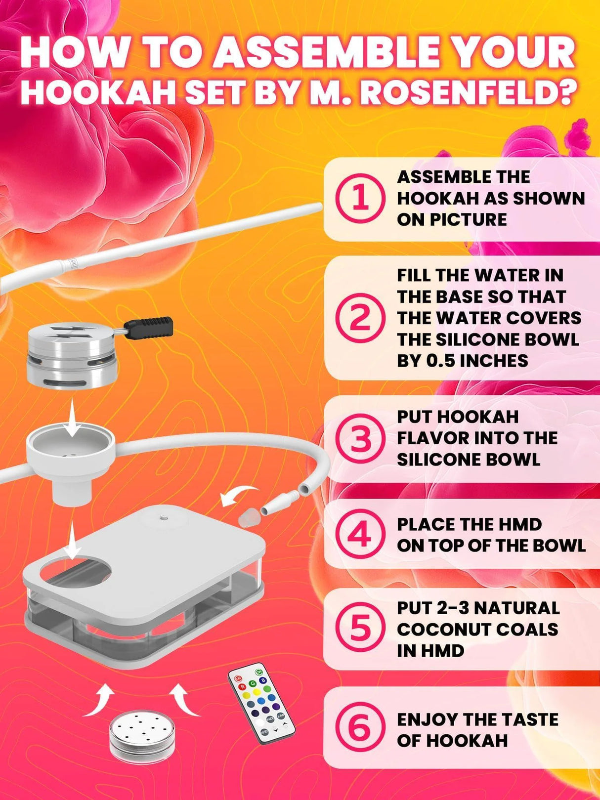 PORTABLE WHITE HOOKAH SET WITH EVERYTHING AND TRAVEL BAG SMALL HOOKAH SET