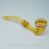 8.5" Handmade Golden Sun Color Thin Sherlock Tobacco Smoking Bowl Glass Pipes