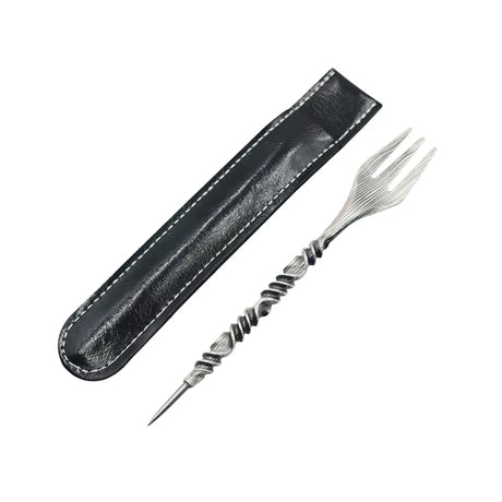 RETRO HOOKAH FORK TOOL WITH TWISTED MACE DESIGN SHISHA ACCESSORY