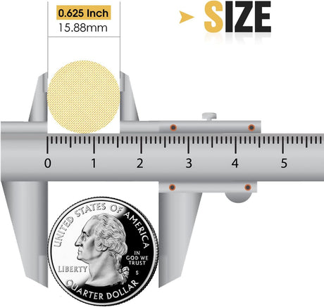 200Pcs 5/8 Inch Brass Pipe Screens, 5/8 Inch Brass Pipe Screen with Storage Box