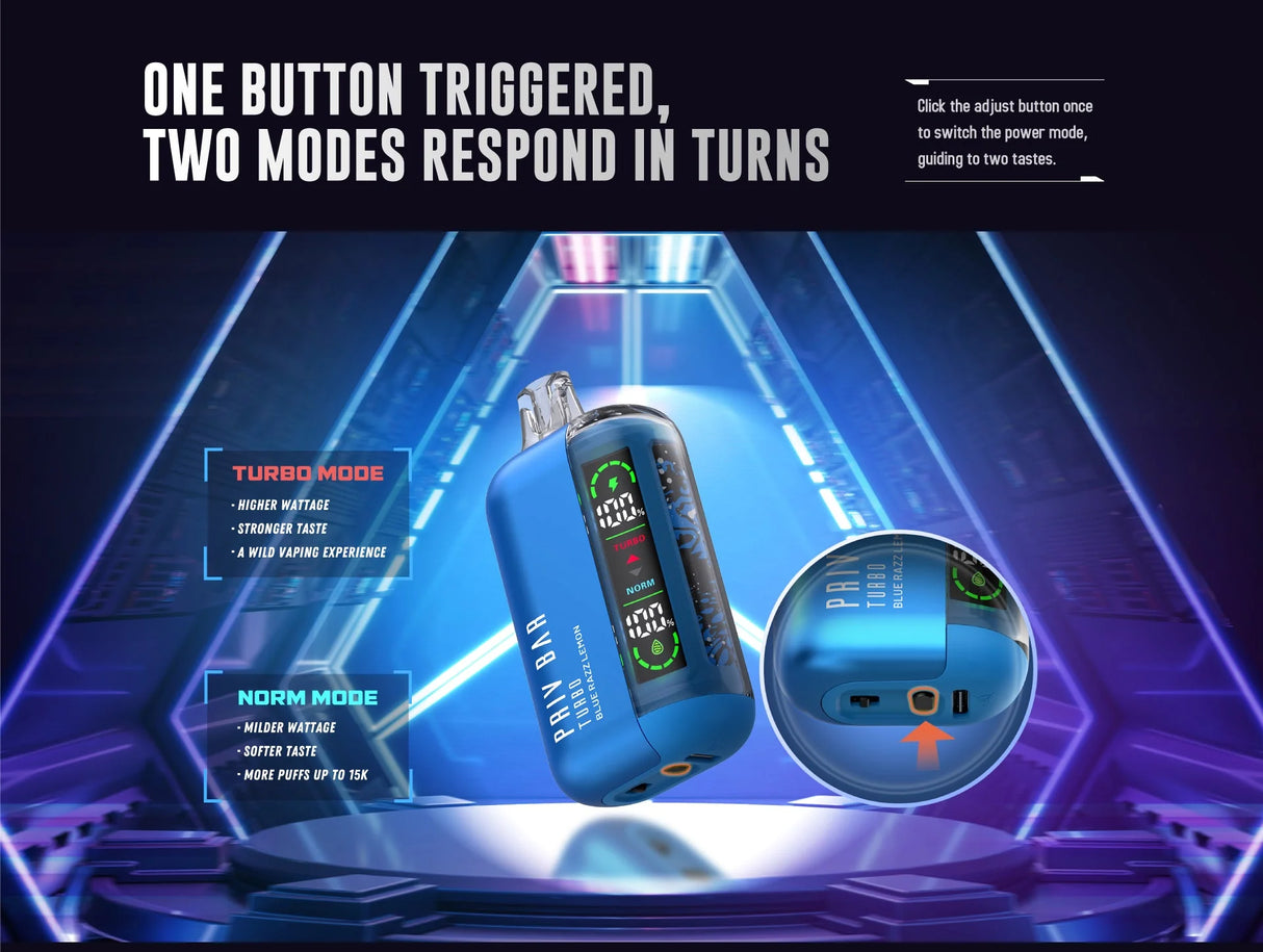 PRIV BAR TURBO DISPOSABLE DEVICE – 15K PUFFS