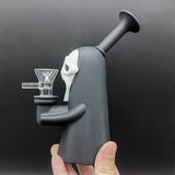 6.3" Faceless Man Hookah Smoking Bubbler Silicone Bong Water Pipe W/ Glass Bowl