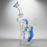 9Inch Glass Recycler Bong Windmill Spin Water Pipe Tornado Percolator Bubbler