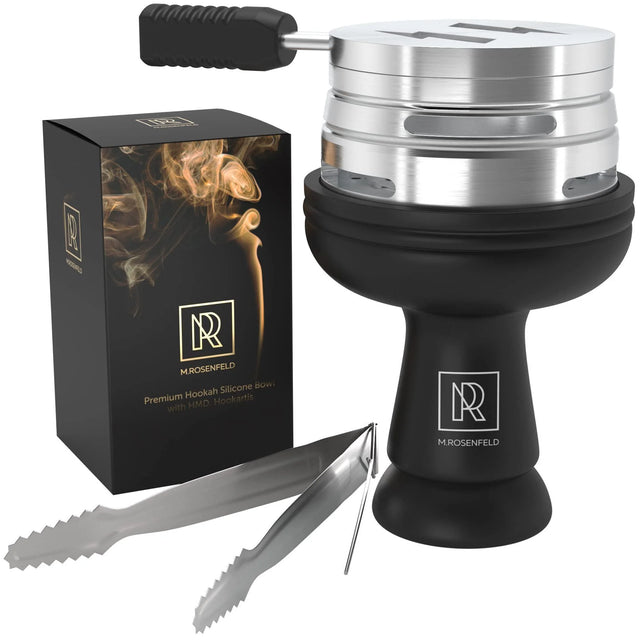 PREMIUM BLACK SILICONE PHUNNEL HOOKAH BOWL SET WITH DURABLE HEAT-RESISTANT DESIGN