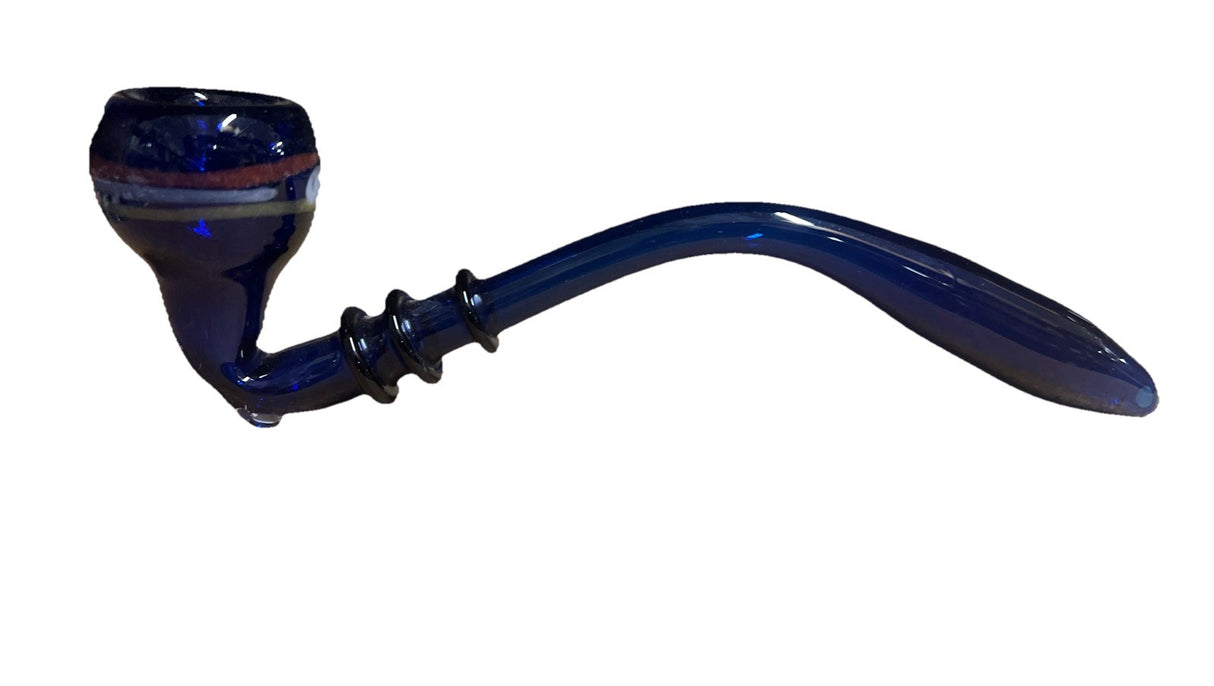 Blue Glass Long Gandalf Glass Pipe 8”