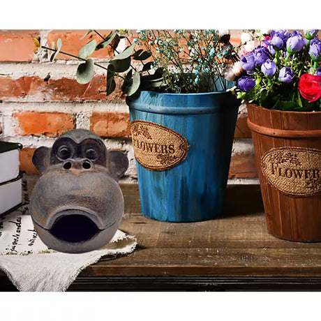 Retro Brown Cast Iron Big Monkey Decor Cigar Ashtrays, Best Gift for Smokers Men and Women