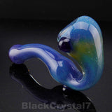 5" Handmade Thick Midnight Blue Marble Sherlock Tobacco Smoking Bowl Glass Pipes