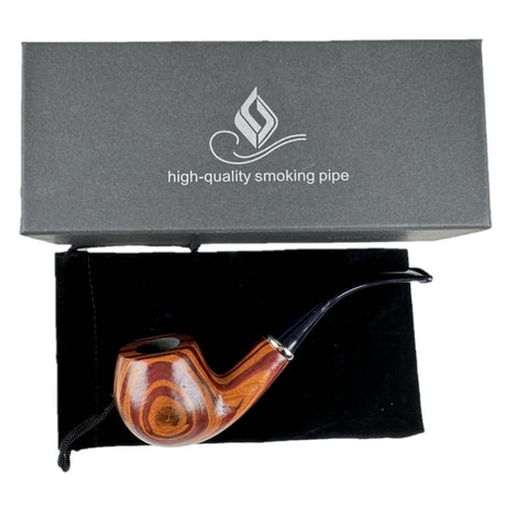 2 Durable Wooden Wood Smoking Pipe Tobacco Cigarettes Cigar Pipes Enchase Gift D