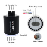 MINI PORTABLE ELECTRONIC HOOKAH AIR PUMP WITH RECHARGEABLE BATTERY