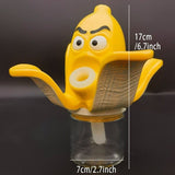 6.7" Angry Banana Hookah Silicone Water Pipe Smoking Hand Pipes Bubbler Yellow