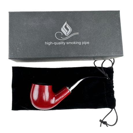 2 Durable Wooden Wood Smoking Pipe Tobacco Cigarettes Cigar Pipes Enchase Gift R