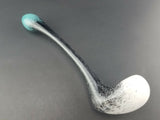 Teal, Black, and White Glass Gandalf - Tobacco - Sherlock about 8.5 Inches