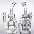 Recycler Glass Water Pipe Hookah Bong Bubbler Smoking Rig with 14Mm Bowl