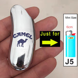 Fashion Metal Lighter Case Cover Shell Holder for Bic Lighters Sleeve J5 J6 Type Mini/Standard without Lighter