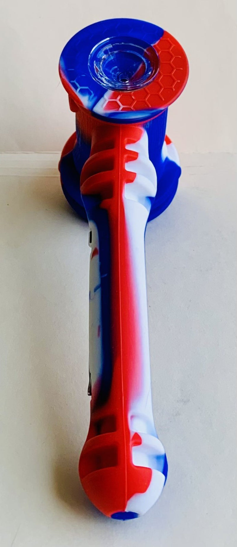 7.5 Inch Long Silicone Hammer Bubbler Tobacco Hookah Water Pipe
