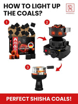 M. ROSENFELD 72 PCS COCONUT HOOKAH CHARCOAL 25MM CUBES